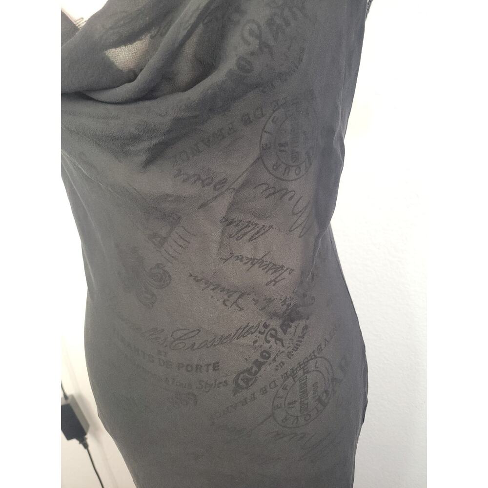 Victorias Secret Midi Slip Dress M 100% SILK Sheer Scoop Neck Strappy Open Back - Picture 6 of 13